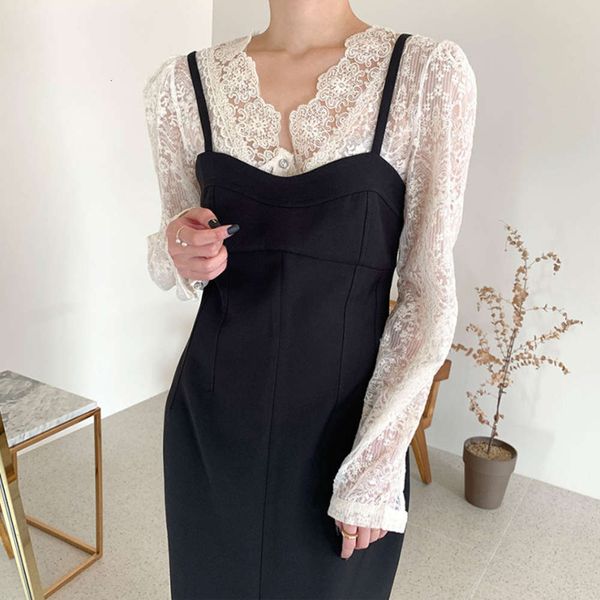 casual dresses dress women clothesfrench elegant v-neck lace crochet shirt + slim split suspender small black zwdy, Black;gray
casual dresses dress women clothesfrench elegant v-neck lace crochet shirt + slim split suspender small black zwdy, Black;gray