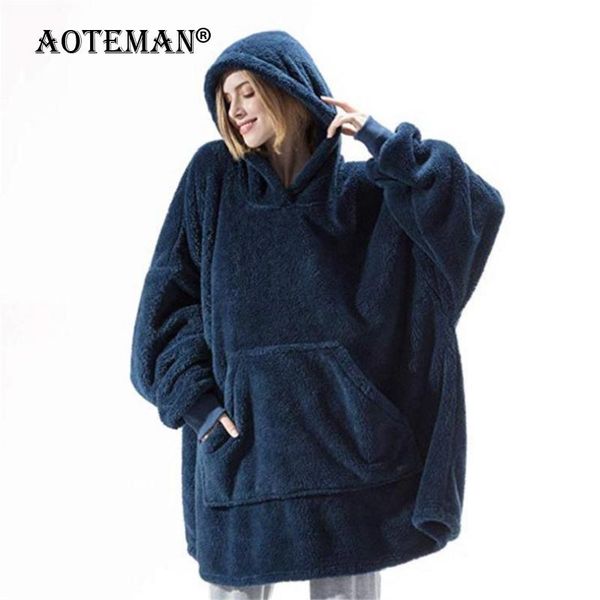 women oversized hoodies female fleece nightgown blanket hooded sweatshirt casual winter loose thick warm ll230 women's & sweatshirts, Black
women oversized hoodies female fleece nightgown blanket hooded sweatshirt casual winter loose thick warm ll230 women's & sweatshirts, Black