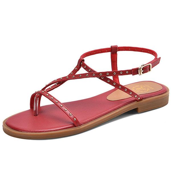 sandals fashion women flats shoes large size 34-43 causal summer open toe t-strap buckle rivets metal, Black
sandals fashion women flats shoes large size 34-43 causal summer open toe t-strap buckle rivets metal, Black