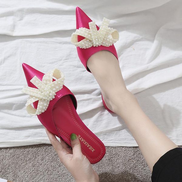 slippers koovan women's half female wear 2021 summer bow diamond pointed flat bottom fashion cool drag shoes, Black
slippers koovan women's half female wear 2021 summer bow diamond pointed flat bottom fashion cool drag shoes, Black