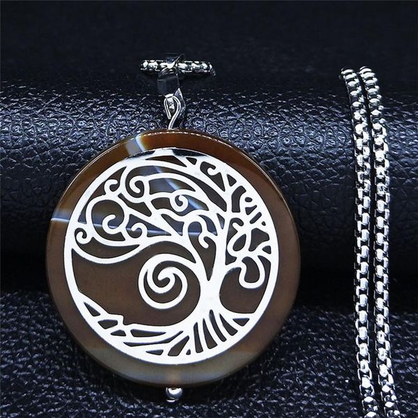 fashion natural stone stainless steel necklace women silver color tree of life pendant jewelry colier femme nxs04 necklaces
fashion natural stone stainless steel necklace women silver color tree of life pendant jewelry colier femme nxs04 necklaces