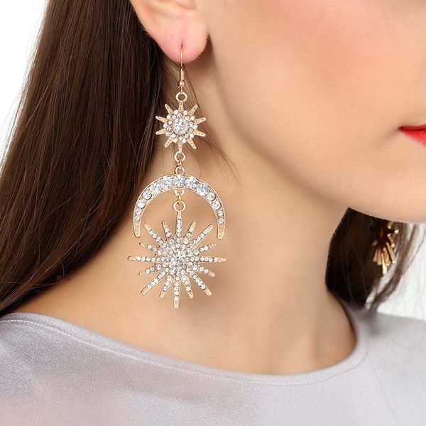 dangle & chandelier big luxury sun moon stars drop earrings rhinestone punk for women jewelry golden boho vintage statement, Silver
dangle & chandelier big luxury sun moon stars drop earrings rhinestone punk for women jewelry golden boho vintage statement, Silver