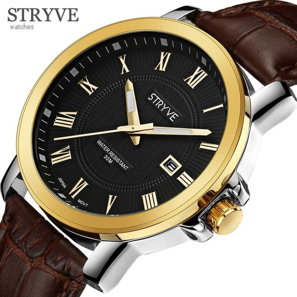 wristwatches stryve brand men watches relogio luxury fashion men's quartz analog business leather watch male wristwatch reloj hombre, Slivery;brown
wristwatches stryve brand men watches relogio luxury fashion men's quartz analog business leather watch male wristwatch reloj hombre, Slivery;brown