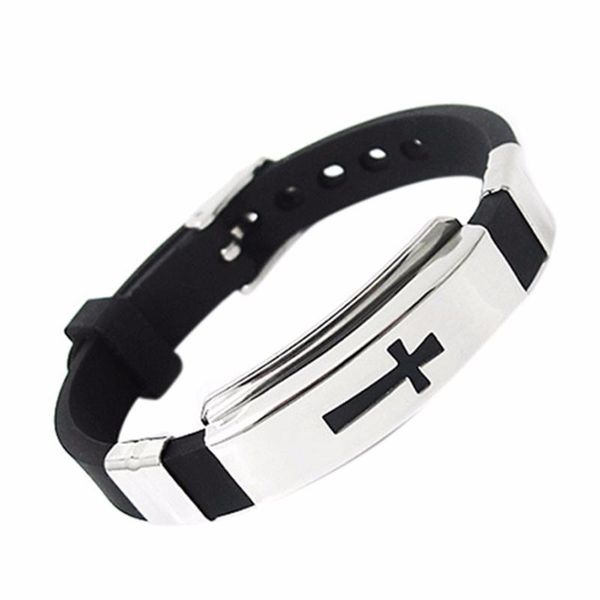 charm bracelets silicone bracelet personality waterproof sports wristband fashion jewelry accessories for women cross stainless steel, Golden;silver
charm bracelets silicone bracelet personality waterproof sports wristband fashion jewelry accessories for women cross stainless steel, Golden;silver