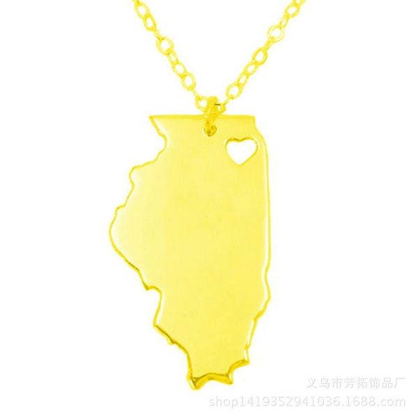 creative map of the united states necklace illinois not embroidered steel pendant necklaces, Silver
creative map of the united states necklace illinois not embroidered steel pendant necklaces, Silver
