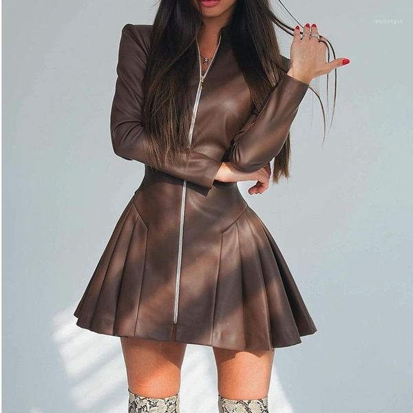 casual dresses xuxi imitation autumn winter women fashion black slotted zipper leather women's party evening dress club e019, Black;gray
casual dresses xuxi imitation autumn winter women fashion black slotted zipper leather women's party evening dress club e019, Black;gray
