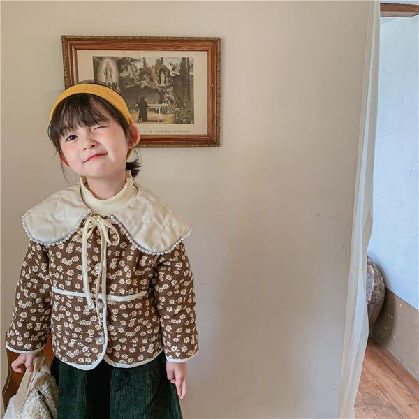 jackets 2021 children's winter cotton jacket girls doll collar floral coat baby girl clothes outerwear coats kids, Blue;gray
jackets 2021 children's winter cotton jacket girls doll collar floral coat baby girl clothes outerwear coats kids, Blue;gray