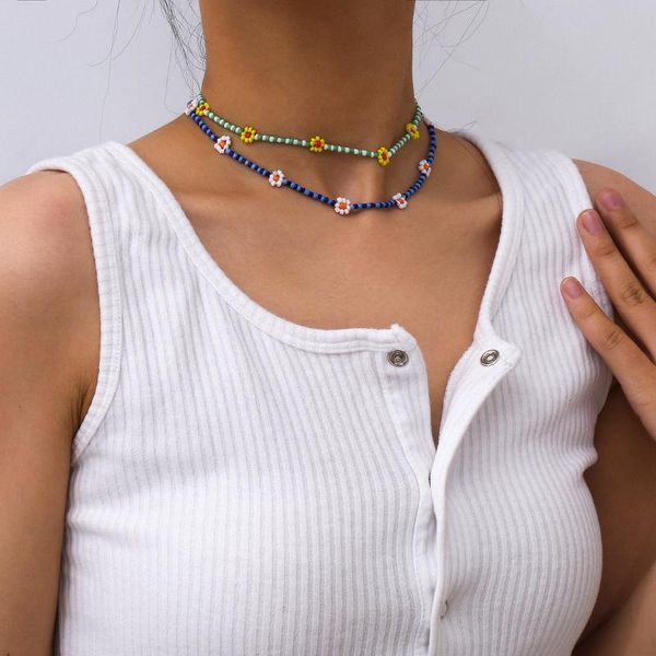 fashion boho colorful daisy flower seeds beads handmade collar satement choker necklaces for women beach jewelry accessories chains, Silver
fashion boho colorful daisy flower seeds beads handmade collar satement choker necklaces for women beach jewelry accessories chains, Silver