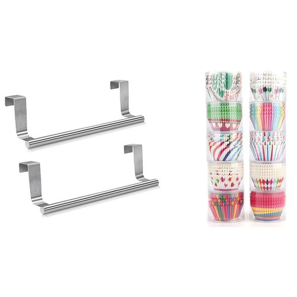 stainless steel over door towel rack bar holders with 1000pcs paper baking cups cupcake liners muffin liner racks
stainless steel over door towel rack bar holders with 1000pcs paper baking cups cupcake liners muffin liner racks