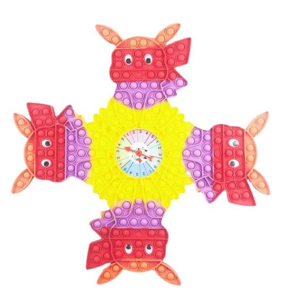 pop fidget finger bubble music lucky turntable toy rainbow makaron deskpuzzle silicone toys