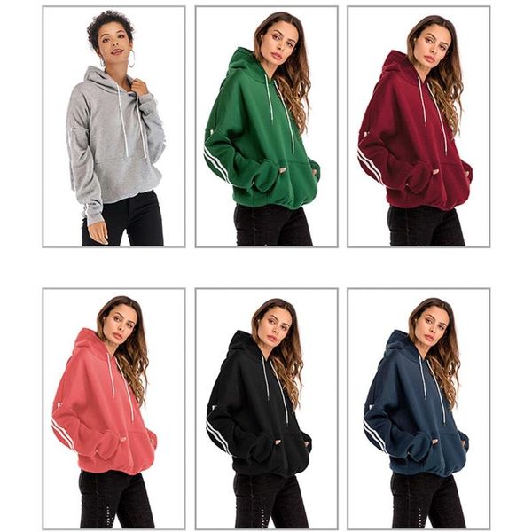 women's hoodies & sweatshirts women batwing long sleeve solid color stripes printed drawstring sweatshirt casual baggy loose pullover, Black
women's hoodies & sweatshirts women batwing long sleeve solid color stripes printed drawstring sweatshirt casual baggy loose pullover, Black