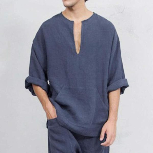 men's casual shirts blouse summer long-sleeved hawaiian boho solid color loose for man beach clothes, White;black
men's casual shirts blouse summer long-sleeved hawaiian boho solid color loose for man beach clothes, White;black