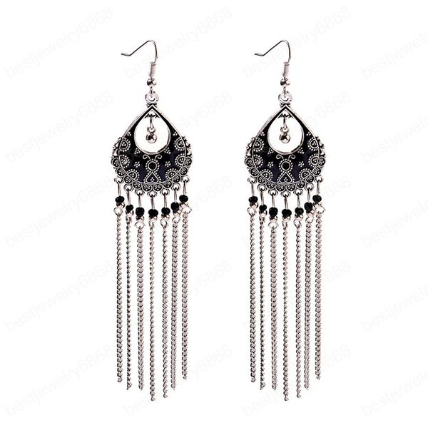 women's vintage silver color tassel blue water drop dangle earring handmade indian wedding ladies earrings oorbellen
women's vintage silver color tassel blue water drop dangle earring handmade indian wedding ladies earrings oorbellen