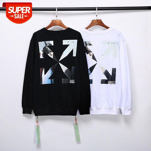 ow white fw'the ki' kiss series cotton terry round neck sweater #9788, Black 
ow white fw'the ki' kiss series cotton terry round neck sweater #9788, Black