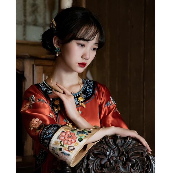 ethnic clothing chinese dress ladies qipao orange red hanfu large size cheongsam improved women's summer retro printed embroidery costu
ethnic clothing chinese dress ladies qipao orange red hanfu large size cheongsam improved women's summer retro printed embroidery costu