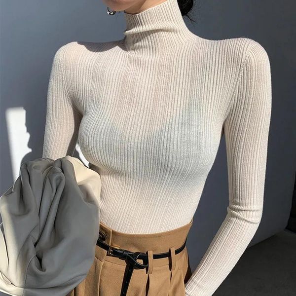 women's sweaters women turtleneck collar sweater slim stretch minimalist jumper warm basic knitted pullover spring autumn winter sueter, White;black
women's sweaters women turtleneck collar sweater slim stretch minimalist jumper warm basic knitted pullover spring autumn winter sueter, White;black