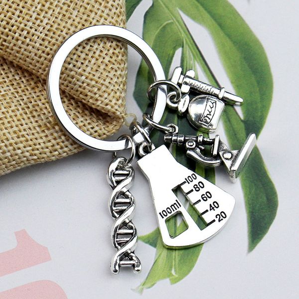 s DNA Chemistry Molecular Keychain Microscope Flask Science Teacher Student Souvenir Keychain
s DNA Chemistry Molecular Keychain Microscope Flask Science Teacher Student Souvenir Keychain