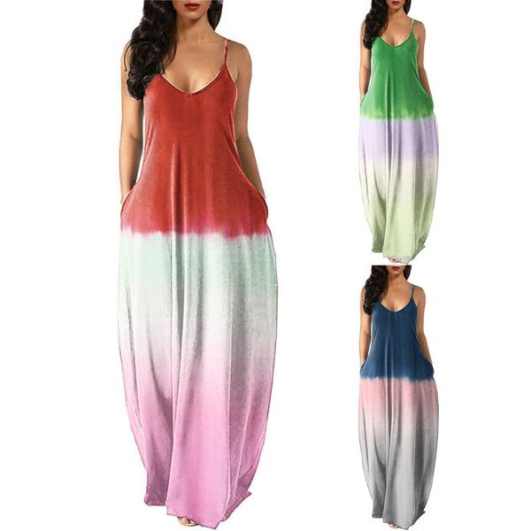 casual dresses fashion sling sleeveless dress women summer gradient color long bohemian beach ladies clothes robe longue, Black;gray
casual dresses fashion sling sleeveless dress women summer gradient color long bohemian beach ladies clothes robe longue, Black;gray