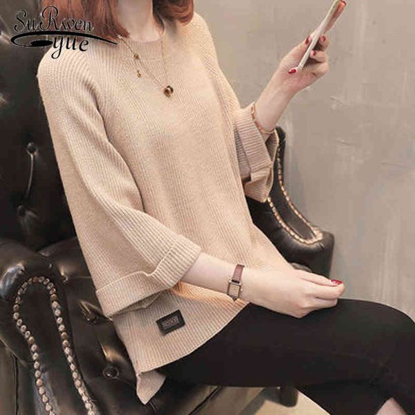 autumn casual knitted women sweater elegant s and blouses half sleeve o-neck fashion clothing 5769 50 210508, White;black
autumn casual knitted women sweater elegant s and blouses half sleeve o-neck fashion clothing 5769 50 210508, White;black