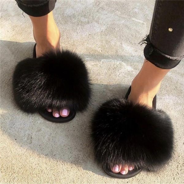 women's fur slippers female house fluffy slides plush furry shoes girl's cute flip flops ladies sandals large size 36-45, Black
women's fur slippers female house fluffy slides plush furry shoes girl's cute flip flops ladies sandals large size 36-45, Black