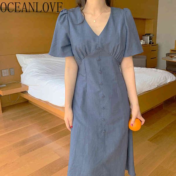 summer solid ol elegant vestidos short sleeve high waist korean chic dress women v neck 16041 210415, Black;gray
summer solid ol elegant vestidos short sleeve high waist korean chic dress women v neck 16041 210415, Black;gray