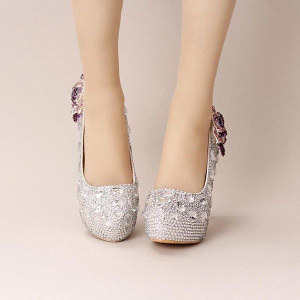 dress shoes ultra silver crystal wedding high heel platform bride round toe graduation party prom purple rhinestone flower, Black
dress shoes ultra silver crystal wedding high heel platform bride round toe graduation party prom purple rhinestone flower, Black