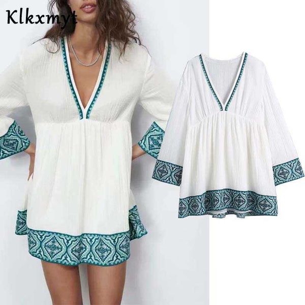 klkxmyt za women chic fashion embroidery mini dress vintage long sleeve v neck loose female dresses vestidos mujer 210527, Black;gray
klkxmyt za women chic fashion embroidery mini dress vintage long sleeve v neck loose female dresses vestidos mujer 210527, Black;gray