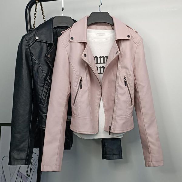 spring autumn fashion pink leather moto jacket ladies short faux korean turn-down collar women women's &, Black
spring autumn fashion pink leather moto jacket ladies short faux korean turn-down collar women women's &, Black