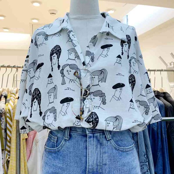 fashion cartoon print blouses womens shirts simple turn down collar button up blusas mujer summer short sleeve woman 210514, White
fashion cartoon print blouses womens shirts simple turn down collar button up blusas mujer summer short sleeve woman 210514, White