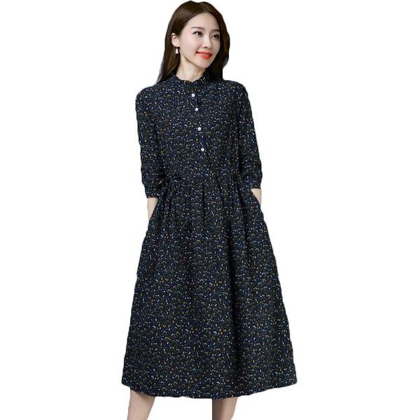 casual dresses 2021 national style retro linen floral dress women loose cotton and long-sleeved shirt spring autumn g275, Black;gray
casual dresses 2021 national style retro linen floral dress women loose cotton and long-sleeved shirt spring autumn g275, Black;gray