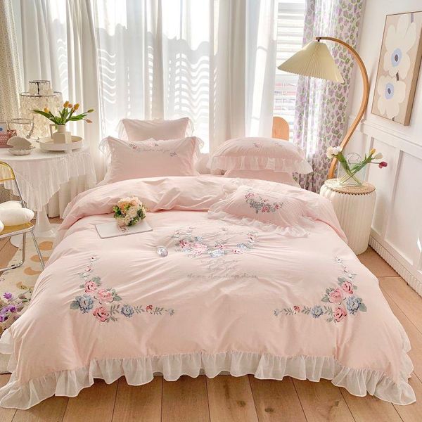 bedding sets luxury flowers embroidery princess set soft breathable 600tc washed cotton duvet cover quilt bed linen pillowcases
bedding sets luxury flowers embroidery princess set soft breathable 600tc washed cotton duvet cover quilt bed linen pillowcases
