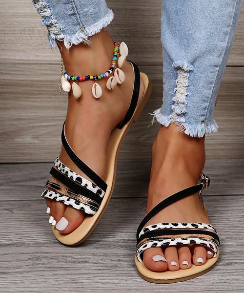 sandals summer leopard print color snake flat female fashion 2022 product 43 size, Black
sandals summer leopard print color snake flat female fashion 2022 product 43 size, Black