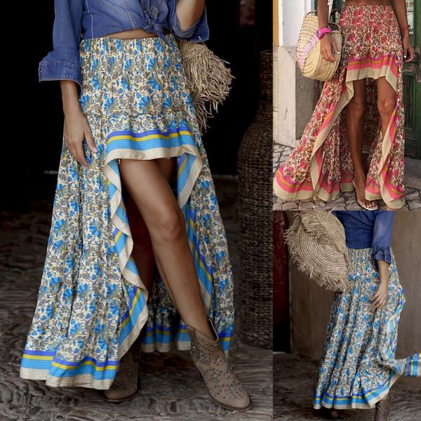 skirts women bohemian floral printed skirt 2021 vintage high waist a-line female fashion casual loose holiday maxi mujer, Black
skirts women bohemian floral printed skirt 2021 vintage high waist a-line female fashion casual loose holiday maxi mujer, Black