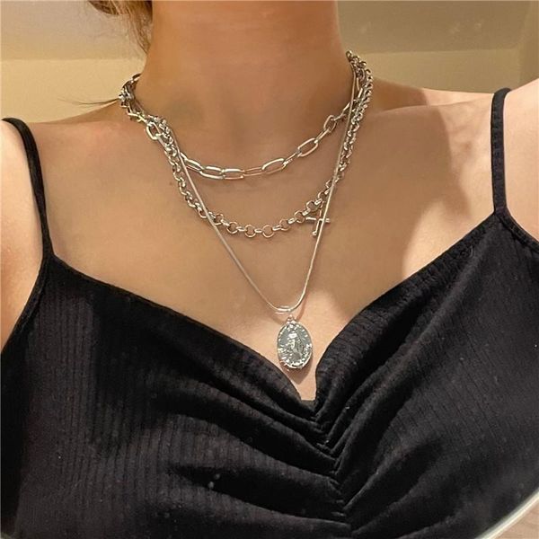 chokers aomu european vintage silver color metal jesus cross necklace irregular geometric hollow multi-layer lock pendant for women gift, Golden;silver
chokers aomu european vintage silver color metal jesus cross necklace irregular geometric hollow multi-layer lock pendant for women gift, Golden;silver