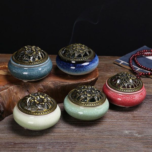 home decoration for incense black glaze disc censer ceramic burner seat indoor household fragrance lamps
home decoration for incense black glaze disc censer ceramic burner seat indoor household fragrance lamps
