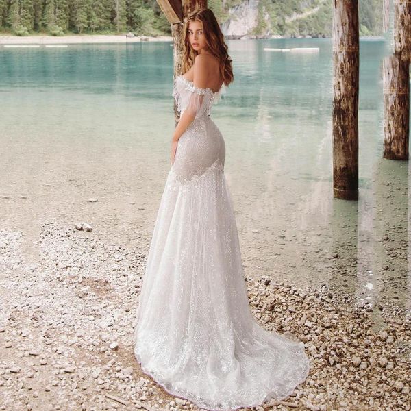 other wedding dresses uzn mermaid lace appliques modern sweetheart off the shoulder straps bride gowns plus size gown, White
other wedding dresses uzn mermaid lace appliques modern sweetheart off the shoulder straps bride gowns plus size gown, White
