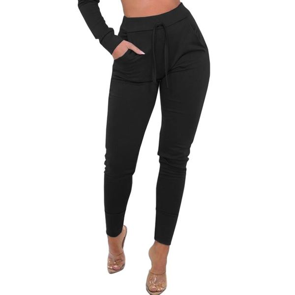 casual tracksuit pants for women loose solid lacing drawstring bottoms ankle length stretch pencil women's & capris, Black;white 
casual tracksuit pants for women loose solid lacing drawstring bottoms ankle length stretch pencil women's & capris, Black;white