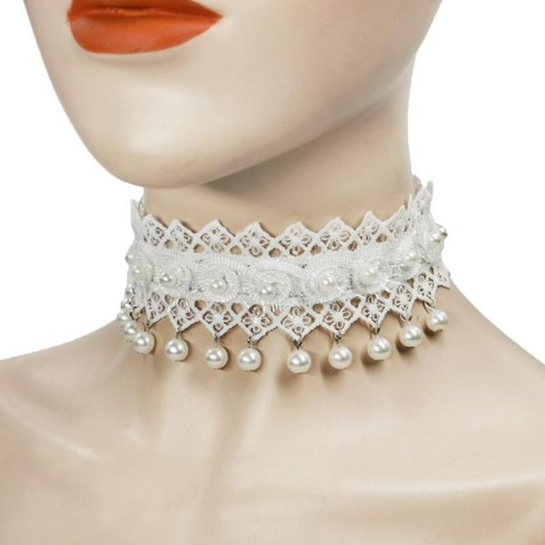 chokers bridal`s accessory 30cm white lace with pearls women`s neck choker wedding necklace, Golden;silver
chokers bridal`s accessory 30cm white lace with pearls women`s neck choker wedding necklace, Golden;silver