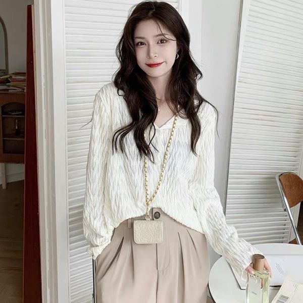 women's blouses & shirts blusas woman long sleeve blusa feminina women femme plus size vintage, White
women's blouses & shirts blusas woman long sleeve blusa feminina women femme plus size vintage, White