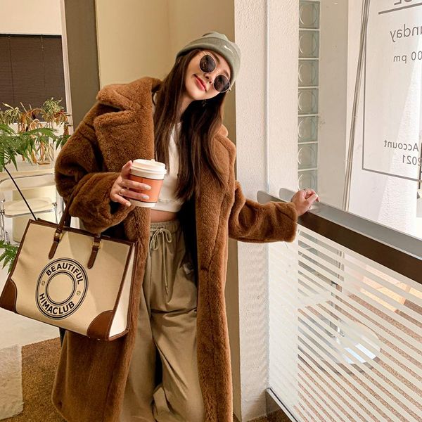 women's fur & faux 100% sheep shearing coats 2021 winter autumn real wool coat women fashion warm jacket and clothes casaco feminino gm, Black
women's fur & faux 100% sheep shearing coats 2021 winter autumn real wool coat women fashion warm jacket and clothes casaco feminino gm, Black