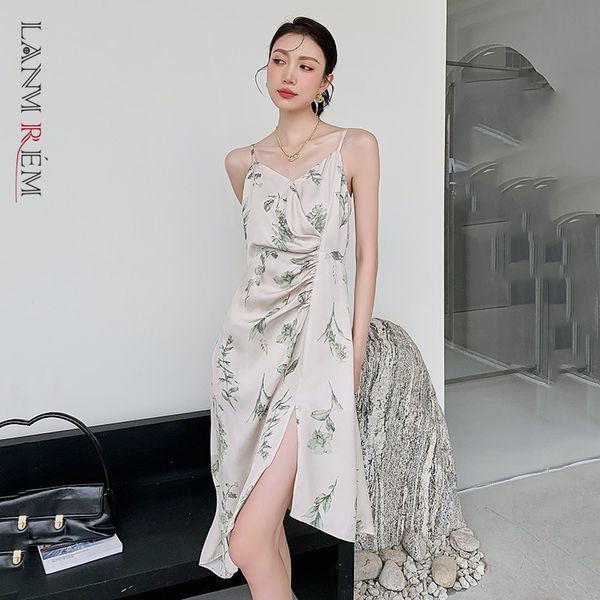 women printing split side sling dress sleeveless v-neck elegant fit lady fashion tide summer arrivals 2h135 210507, Black;gray
women printing split side sling dress sleeveless v-neck elegant fit lady fashion tide summer arrivals 2h135 210507, Black;gray