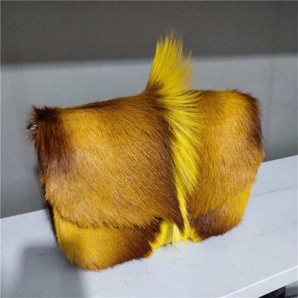 duffel bags 2021 fashion fur handbag antelope wool envelope bag imported female shoulder messenger high-end light luxury