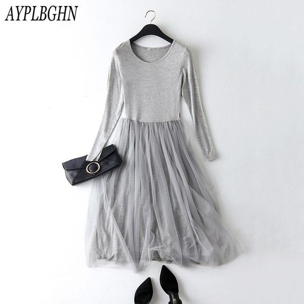 spring summer modal patchwork mesh dress women vintage long sleeve lace gauze basic sundress party vestidos casual dresses, Black;gray
spring summer modal patchwork mesh dress women vintage long sleeve lace gauze basic sundress party vestidos casual dresses, Black;gray