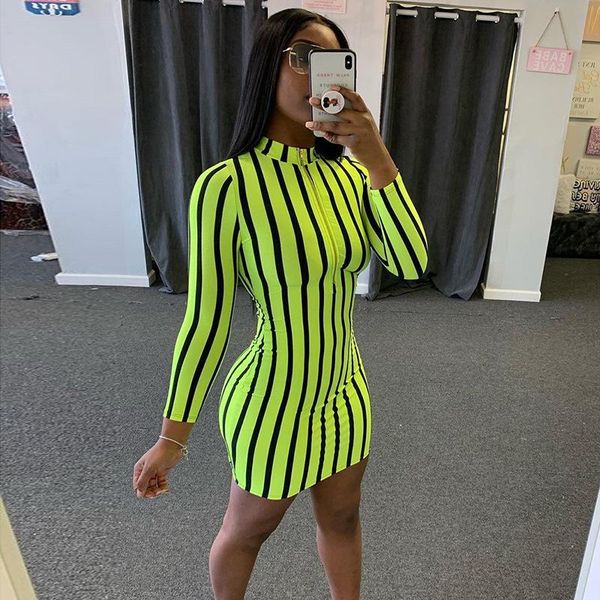 autumn women bodycon dresses turtleneck long sleeve zipper striped slim party club mini dress female vestidos robe casual, Black;gray
autumn women bodycon dresses turtleneck long sleeve zipper striped slim party club mini dress female vestidos robe casual, Black;gray