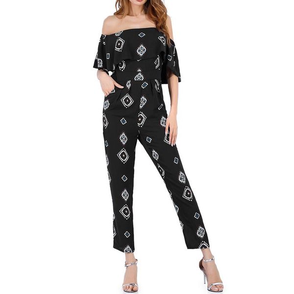 women's jumpsuits & rompers 2021 summer women series spring casual strapless vintage print ruffles bodycon for woman ab204, Black;white
women's jumpsuits & rompers 2021 summer women series spring casual strapless vintage print ruffles bodycon for woman ab204, Black;white