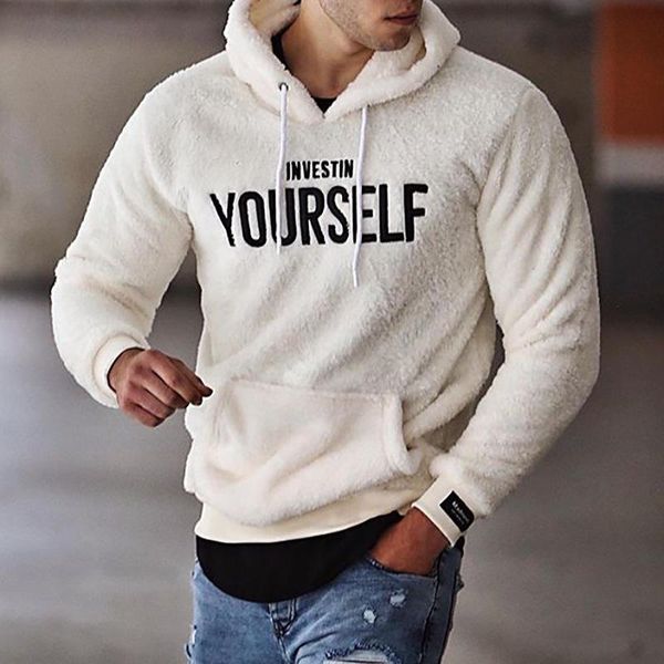 men's hoodies & sweatshirts winter men furry warm sweatshirt letter embroidery fashion loose brand hoodie, Black
men's hoodies & sweatshirts winter men furry warm sweatshirt letter embroidery fashion loose brand hoodie, Black