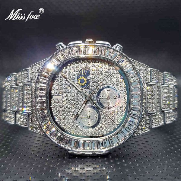 relogio quadrado masculino missfox men's fashion ice out diamond large male watch multifunction luminous waterproof wristwatches, Slivery;brown
relogio quadrado masculino missfox men's fashion ice out diamond large male watch multifunction luminous waterproof wristwatches, Slivery;brown