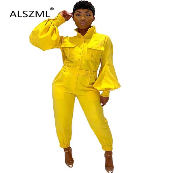 women's jumpsuits & rompers 2021 women fashion yellow lapel pocket long sleeve skinny tight high street lady overalls, Black;white
women's jumpsuits & rompers 2021 women fashion yellow lapel pocket long sleeve skinny tight high street lady overalls, Black;white