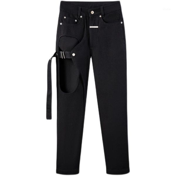 women's jeans hollow out high waist full length black y2k clothes mall goth button pencil pants casual 2021 spring c976, Blue
women's jeans hollow out high waist full length black y2k clothes mall goth button pencil pants casual 2021 spring c976, Blue