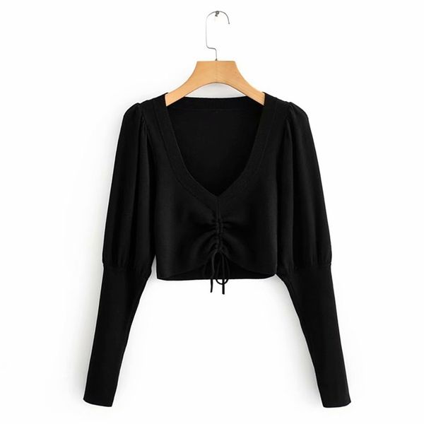 summer women short knitting sweater long sleeve drawstring v-neck black s female street fashion clothes 210513, White;black
summer women short knitting sweater long sleeve drawstring v-neck black s female street fashion clothes 210513, White;black